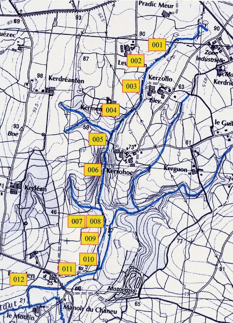 Carte générale des travaux, rivière de Lanrivoaré.